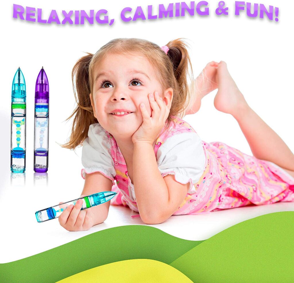 Make writing more exciting with Handvivo Liquimo Liquipen! Every slip and slide of these liquid bubbler pens create unique bubble movements, so satisfying you can't resist staring! These mesmerizing pen bubblers are great for beating boredom, writer's block, and enhancing concentration among children, as well as those with special needs.