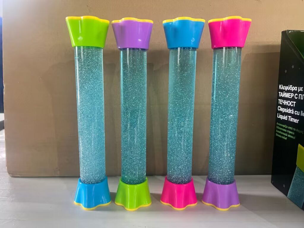 sensory fidget tubes with glitter