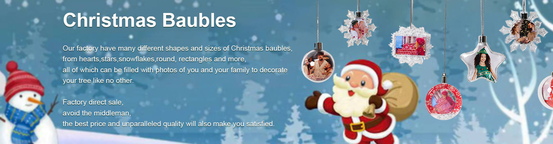 Christmas baubles manufacturer