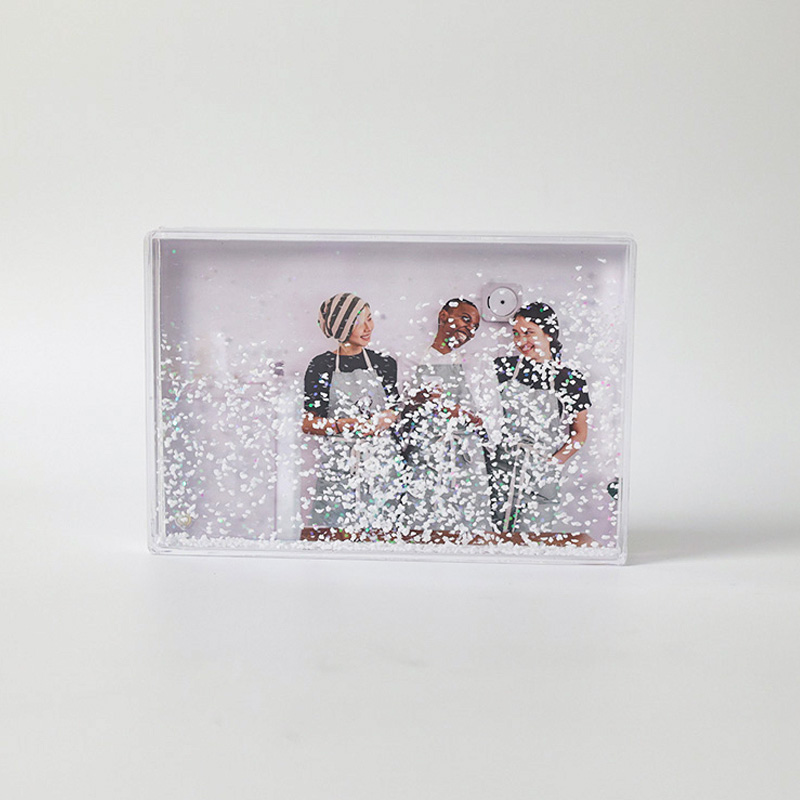 silver glitter photo frame